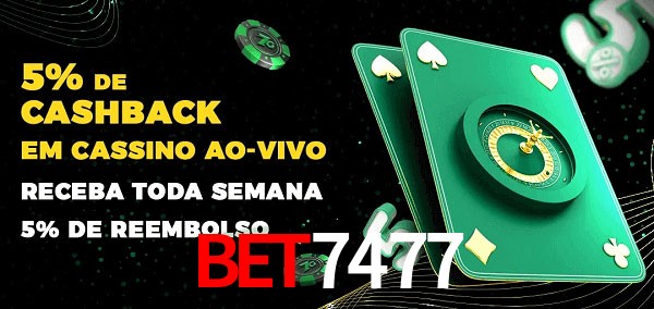 Promoções do cassino ao Vivo bet7477